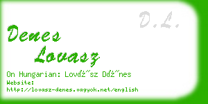 denes lovasz business card